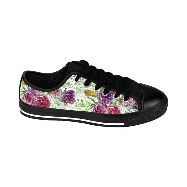 Flower Rose Printed Women's Sneakers