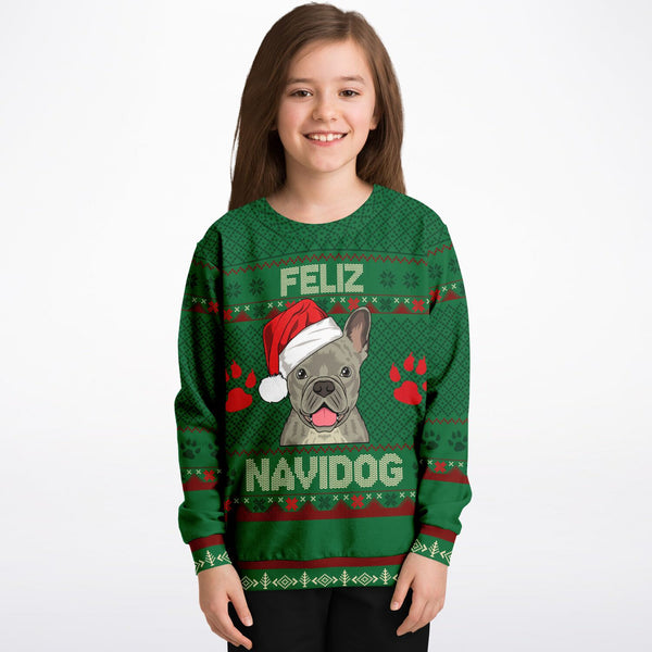 French Bulldog Kid's Christmas Sweatshirt