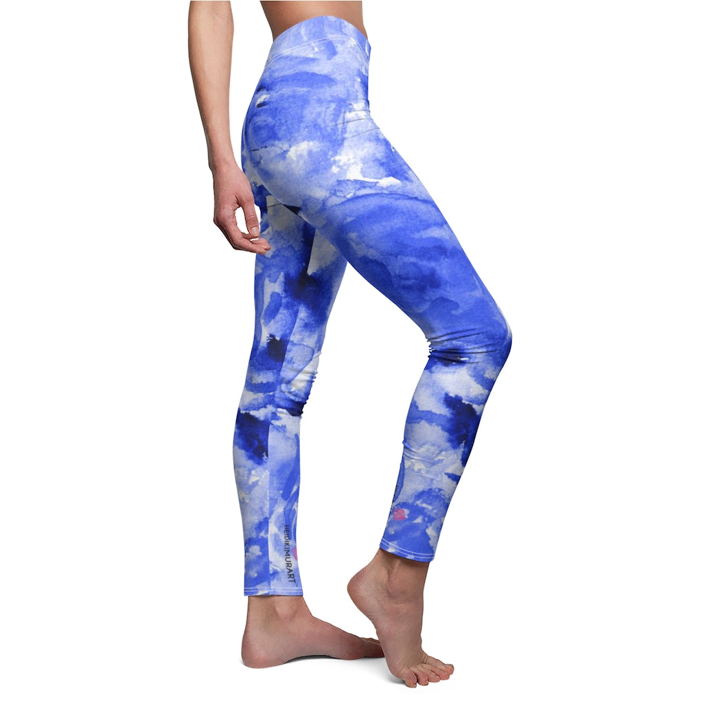 Blue Abstract Women's Casual Leggings