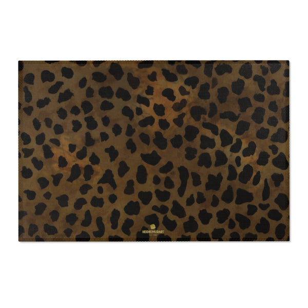 Brown Cheetah Animal Print Designer 24x36, 36x60, 48x72 inches Area Rugs - Printed in USA-Area Rug-36" x 24"-Heidi Kimura Art LLC