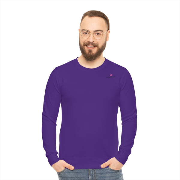 Dark Purple Men's Shirt, Color Lightweight Men's Sweatshirt, Solid Color Men's Shirt