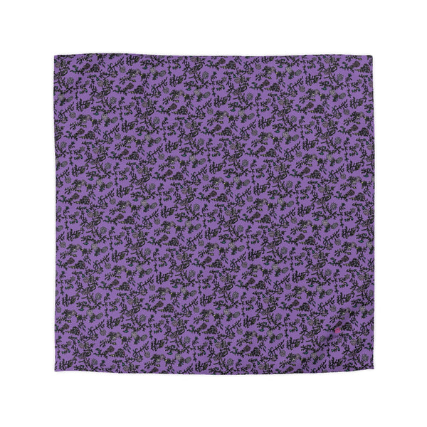 Purple Floral Microfiber Duvet Cover