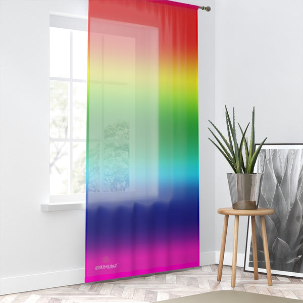 Rainbow Ombre Print Window Curtain