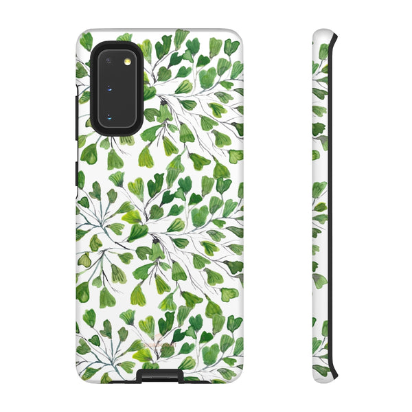 Green Maidenhair Fern Tough Cases, Leaf Print Phone Case-Phone Case-Printify-Samsung Galaxy S20-Matte-Heidi Kimura Art LLC