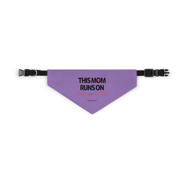 Purple Pink Pet Bandana Collar, Cute Mother's Day Special Machine Washable Best Print Polyester Pet Bandana Collar With Adjustable Black Collar And Buckle, Easy Essential Designer Pet Fashionable Accessories For Your Cute Animals Dogs or Cats (Size: S, M, L) - Printed in USA, Over The Collar Dog Bandana, Dog Collar Scarf, Dog Collar With Bandana Attached, Dog Bandana Collar Cover Pattern Accessories