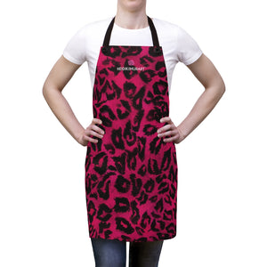 Hot Pink Leopard Print Apron-Made in USA