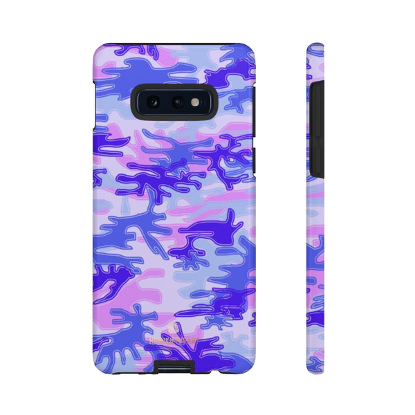 Pastel Purple Camouflage Phone Case, Army Military Print Tough Designer Phone Case -Made in USA-Phone Case-Printify-Samsung Galaxy S10E-Glossy-Heidi Kimura Art LLC