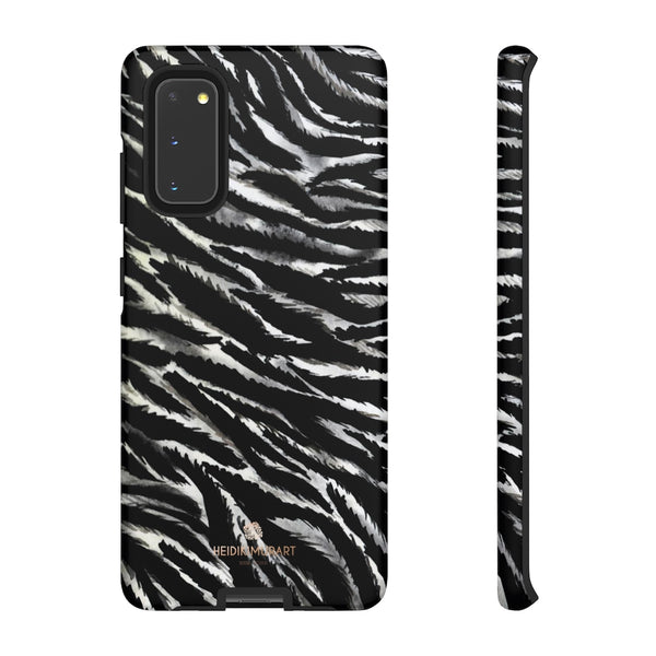 White Tiger Stripe Phone Case, Animal Print Tough Designer Phone Case -Made in USA-Phone Case-Printify-Samsung Galaxy S20-Matte-Heidi Kimura Art LLC