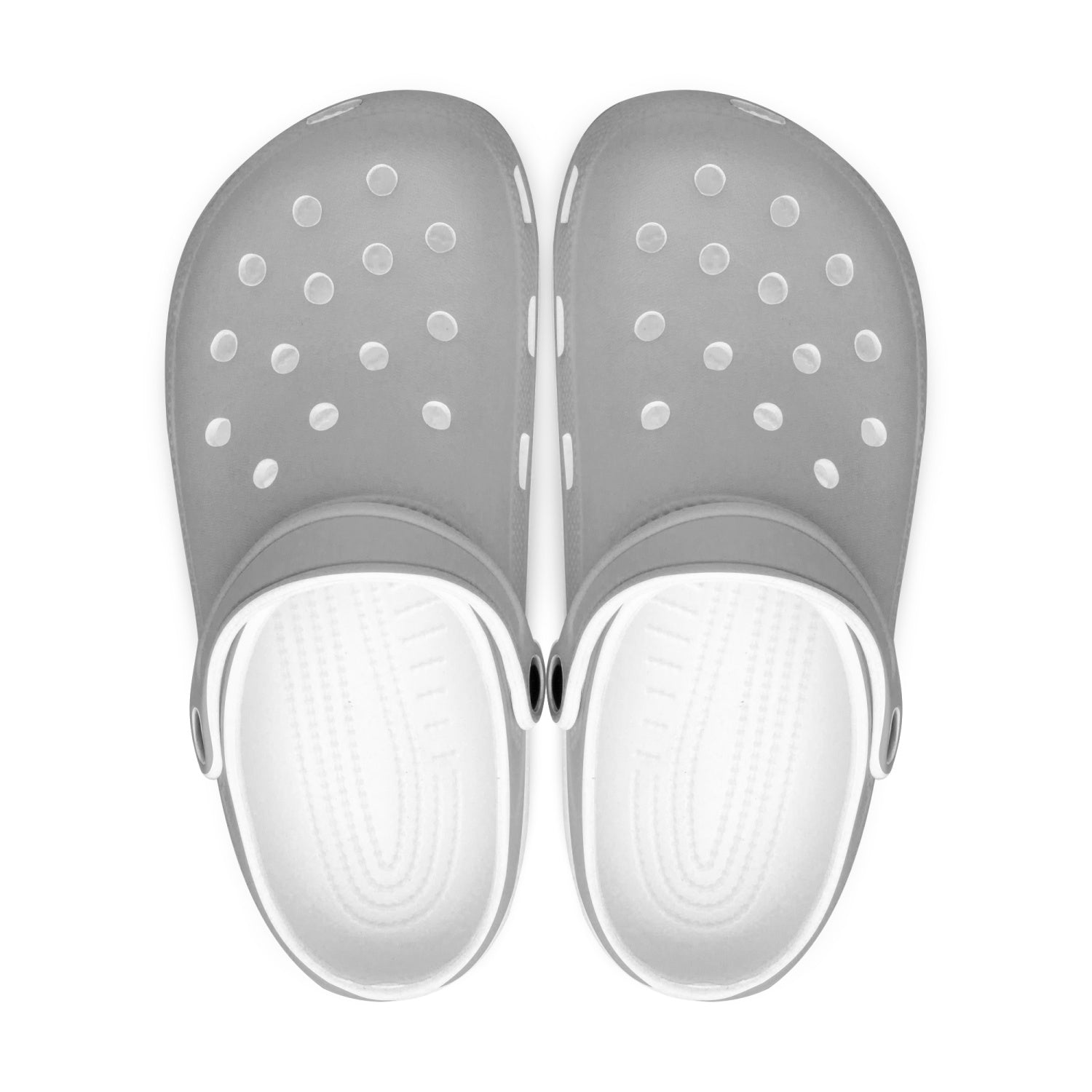Ash Grey Color Unisex Clogs, Best Solid Grey Color Classic Solid Color Printed Adult's Lightweight Anti-Slip Unisex Extra Comfy Soft Breathable Supportive Clogs Flip Flop Pool Water Beach Slippers Sandals Shoes For Men or Women, Men's US Size: 3.5-12, Women's US Size: 4-12