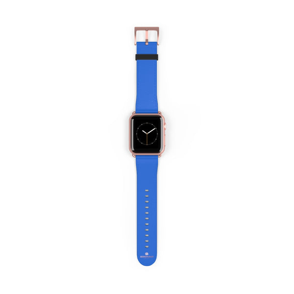 Blue Solid Color 38mm/42mm Watch Band Strap For Apple Watches- Made in USA-Watch Band-38 mm-Rose Gold Matte-Heidi Kimura Art LLC