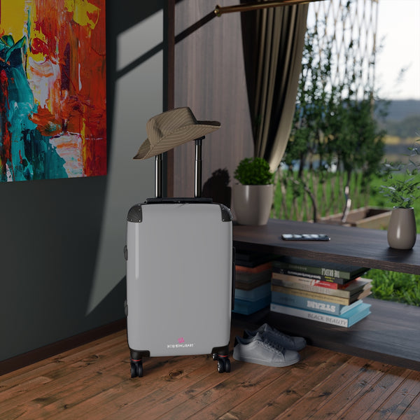 Gray Solid Color Designer Suitcases, Modern Simple Minimalist Designer Suitcase Luggage (Small, Medium, Large)