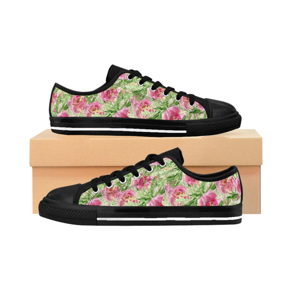 Garden Rose Print Women's Sneakers