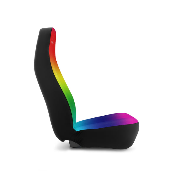 Colorful Rainbow Car Seat Covers, Rainbow Gay Pride 2-Pcs Set (48.03" × 18.50") Polyester Car Seat Covers, Best Car Accessories Essential Premium Quality Best Soft Luxury Car Seat&nbsp;- 2 Pack For Your Car Seat Protection, Car Seat Protectors, Designer Car Seat Accessories, Pair of 2 Front Seat Covers, Custom Seat Covers, Luxury Car Seat Covers, Best Car Seat Covers