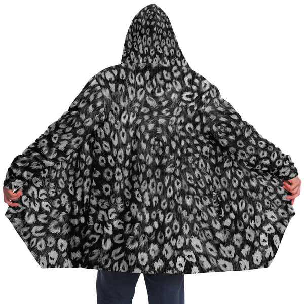 Grey Leopard Print Unisex Jacket - Heidikimurart Limited 