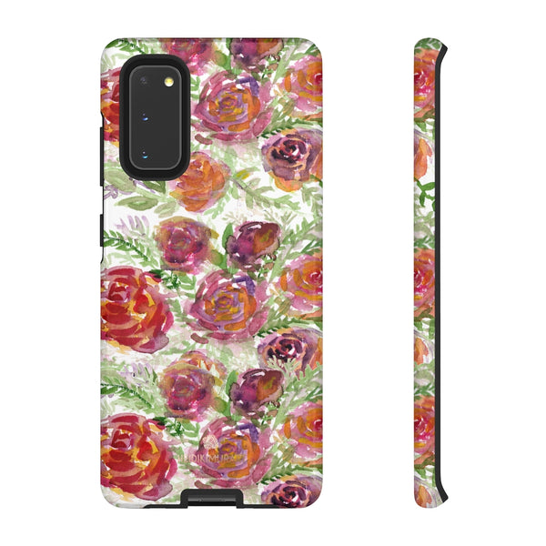 Pink Rose Floral Phone Case, Flower Print Tough Designer Phone Case -Made in USA-Phone Case-Printify-Samsung Galaxy S20-Glossy-Heidi Kimura Art LLC