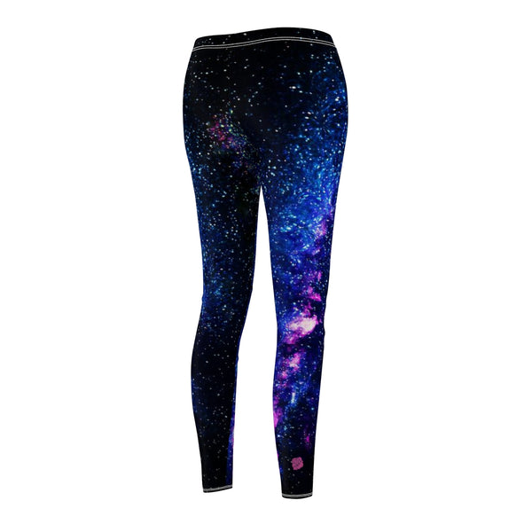 Blue Galaxy Print Casual Leggings