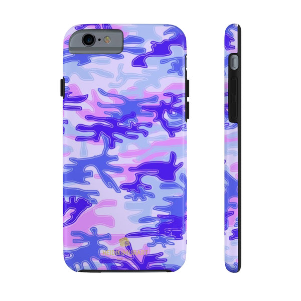 Purple Pink Camo Print iPhone Case, Army Camoflage Case Mate Tough Phone Cases-Phone Case-Printify-iPhone 6/6s Tough-Heidi Kimura Art LLC
