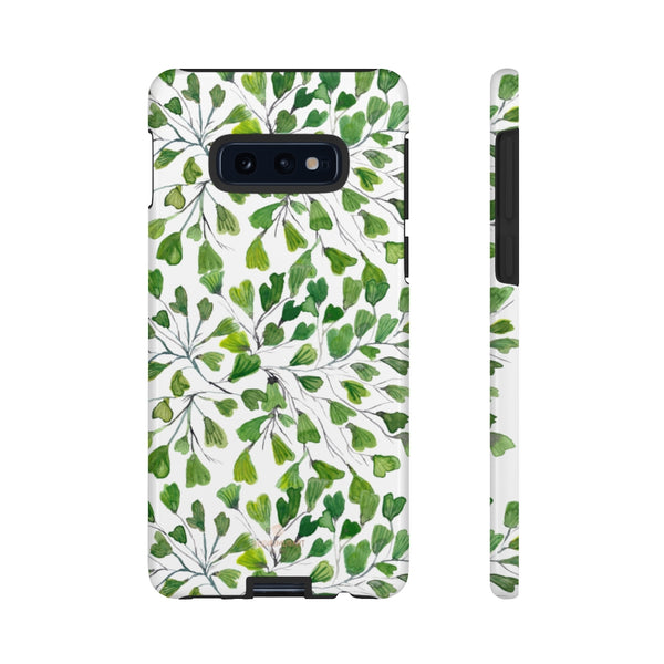 Green Maidenhair Fern Tough Cases, Leaf Print Phone Case-Phone Case-Printify-Samsung Galaxy S10E-Glossy-Heidi Kimura Art LLC