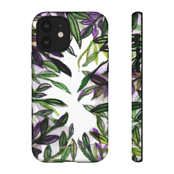 Tropical Leave Print Tough Cases, Designer Phone Case-Made in USA-Phone Case-Printify-iPhone 12-Matte-Heidi Kimura Art LLC