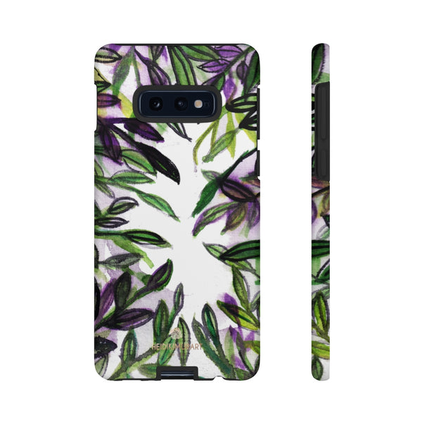 Tropical Leave Print Tough Cases, Designer Phone Case-Made in USA-Phone Case-Printify-Samsung Galaxy S10E-Matte-Heidi Kimura Art LLC