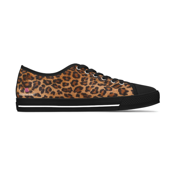 Brown Leopard Print Ladies' Sneakers, Best Designer Women's Low Top Sneakers