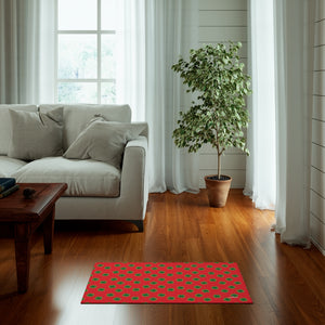 Red Green Clover Dornier Rug