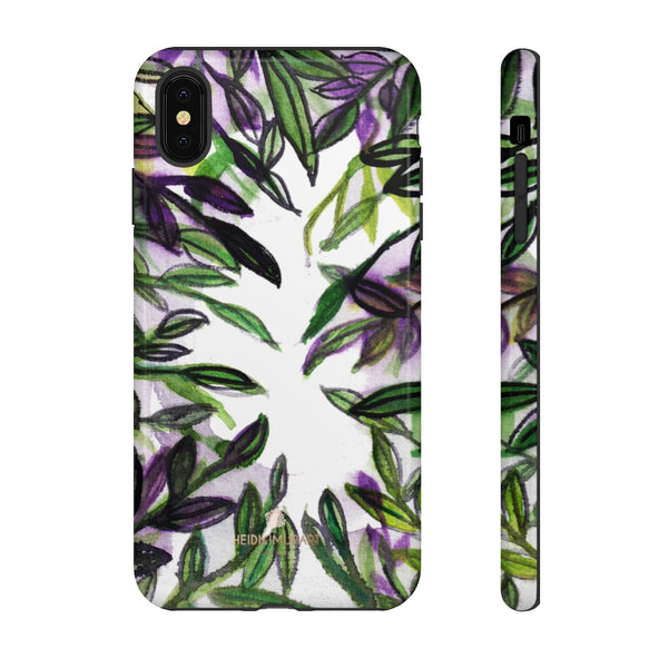 Tropical Leave Print Tough Cases, Designer Phone Case-Made in USA-Phone Case-Printify-iPhone XS MAX-Glossy-Heidi Kimura Art LLC