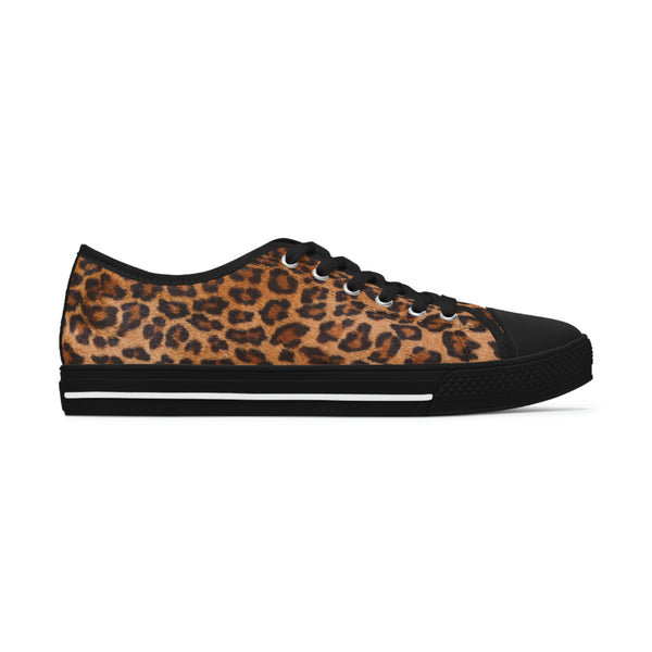 Brown Leopard Print Ladies' Sneakers, Best Designer Women's Low Top Sneakers