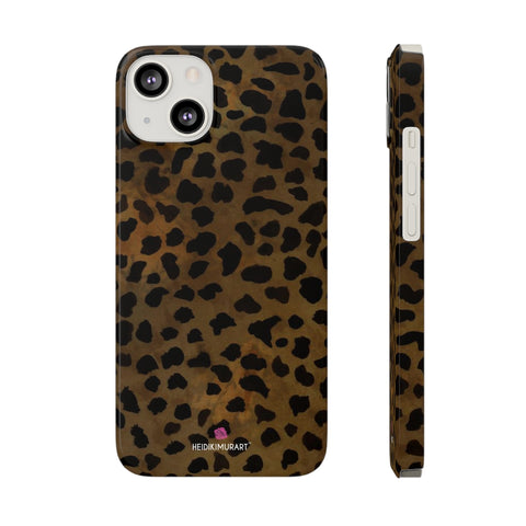 Brown Cheetah Animal Print Phone Case, Animal Print Brown Cheetah Modern Designer Case Mate Tough Phone Case For iPhones and Samsung Galaxy Devices-Printed in USA