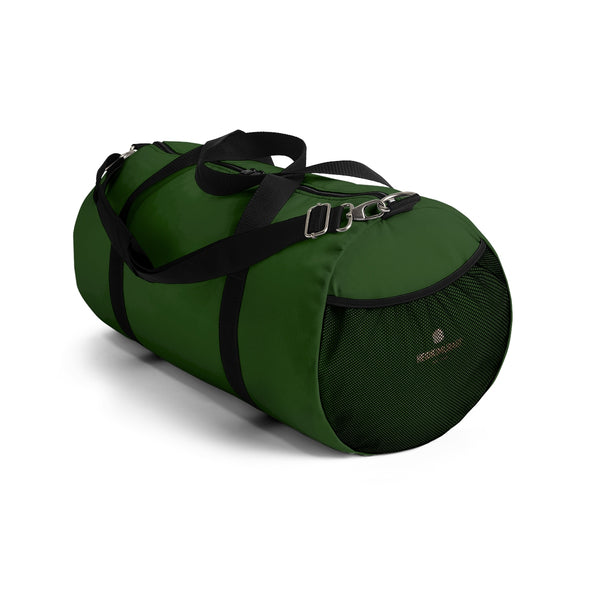 Emerald Green Solid Color All Day Small Or Large Size Duffel Bag, Made in USA-Duffel Bag-Heidi Kimura Art LLC