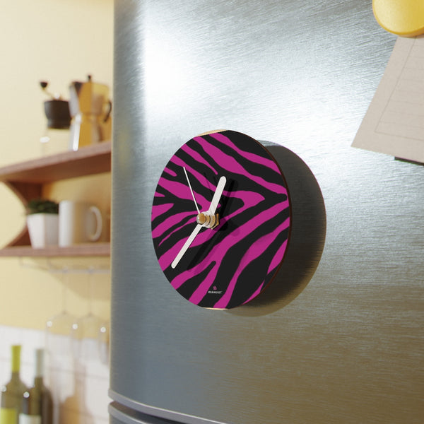 Pink Zebra Fun Wall Clocks