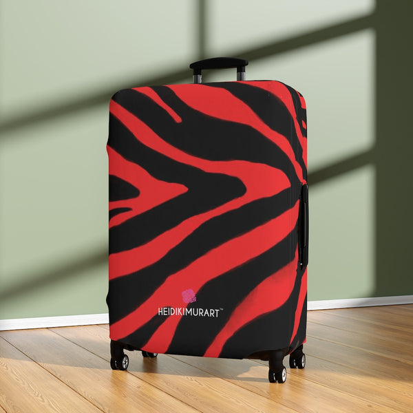 Red Zebra Print Luggage Cover