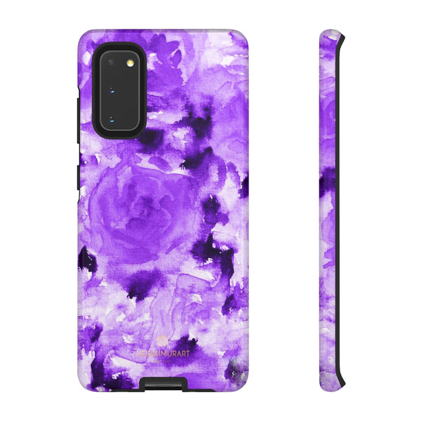 Purple Floral Rose Phone Case, Roses Floral Print Tough Designer Phone Case -Made in USA-Phone Case-Printify-Samsung Galaxy S20-Glossy-Heidi Kimura Art LLC