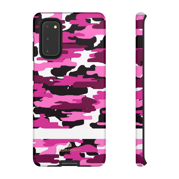 Pink Camouflage Print Phone Case, Tough Designer Phone Case -Made in USA-Phone Case-Printify-Samsung Galaxy S20-Glossy-Heidi Kimura Art LLC