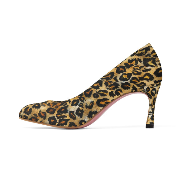 Snow Leopard Skin Pattern Animal Print Designer Women's 3" High Heels Shoes-3 inch Heels-Heidi Kimura Art LLC