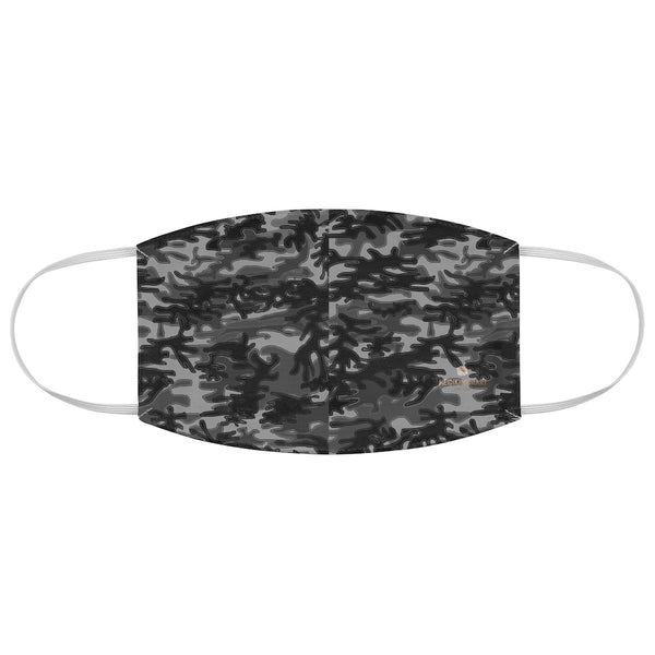 Gray Camouflage Print Face Mask, Adult Modern Fabric Face Mask-Made in USA-Accessories-Printify-One size-Heidi Kimura Art LLC Gray Camouflage Print Face Mask, Army Military Printed Designer Modern Minimalist Designer Horizontally Stripes Fashion Face Mask For Men/ Women, Designer Premium Quality Modern Polyester Fashion 7.25" x 4.63" Fabric Non-Medical Reusable Washable Chic One-Size Face Mask With 2 Layers For Adults With Elastic Loops-Made in USA