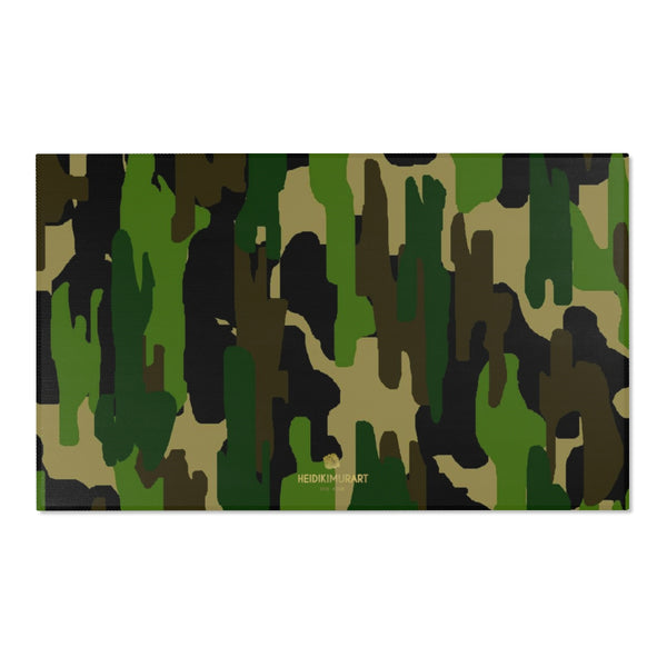 Camouflage Military Army Print Designer 24x36, 36x60, 48x72 inches Area Rugs - Printed in USA-Area Rug-60" x 36"-Heidi Kimura Art LLC