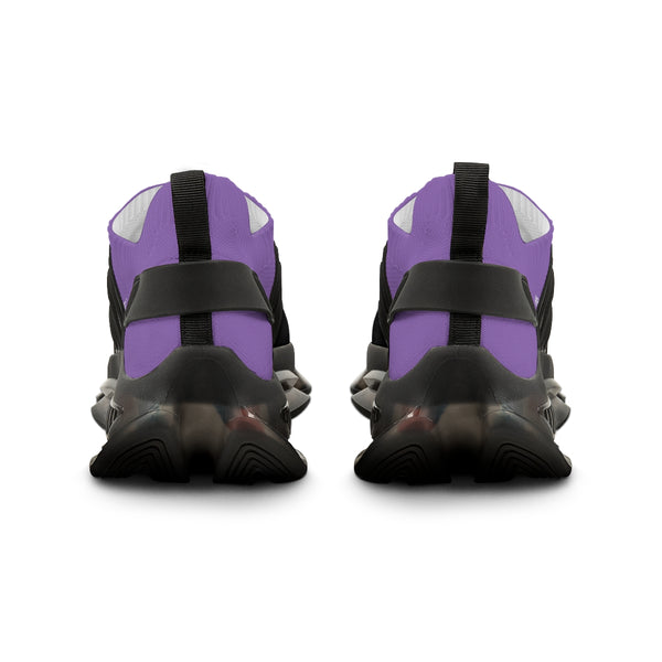 Light Purple Solid Color Men's Shoes, Solid Light Purple Color Best Comfy Men's Mesh-Knit Designer Premium Laced Up Breathable Comfy Sports Sneakers Shoes (US Size: 5-12)