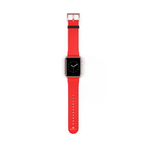 Hot Red Solid Color 38mm/42mm Watch Band Strap For Apple Watches- Made in USA-Watch Band-42 mm-Rose Gold Matte-Heidi Kimura Art LLC