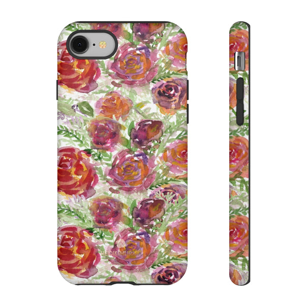 Pink Rose Floral Phone Case, Flower Print Tough Designer Phone Case -Made in USA-Phone Case-Printify-iPhone 8-Matte-Heidi Kimura Art LLC