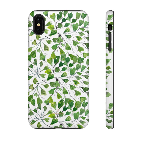 Green Maidenhair Fern Tough Cases, Leaf Print Phone Case-Phone Case-Printify-iPhone XS MAX-Glossy-Heidi Kimura Art LLC