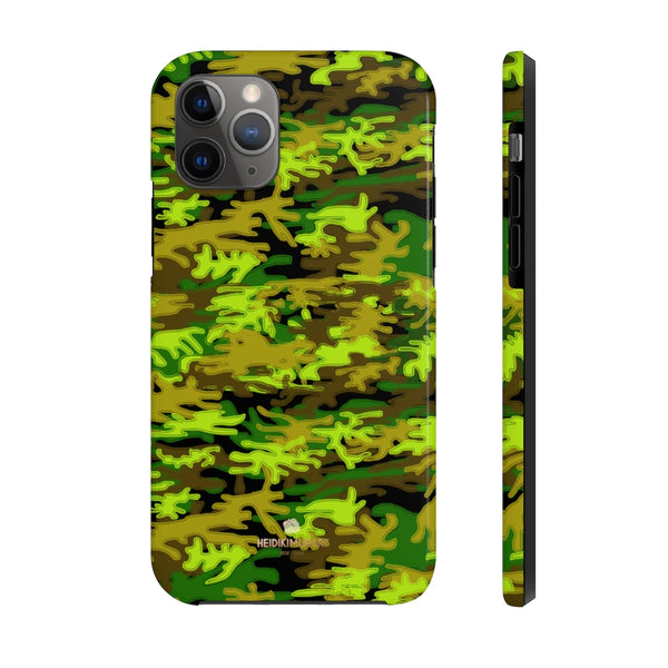 Black Green Camo iPhone Case, Case Mate Tough Samsung Galaxy Phone Cases-Phone Case-Printify-iPhone 11 Pro-Heidi Kimura Art LLC Black Green Camo iPhone Case, Camouflage Army Military Print Sexy Modern Designer Case Mate Tough Phone Case For iPhones and Samsung Galaxy Devices-Printed in USA