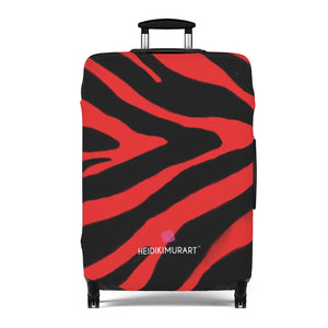 Red Zebra Print Luggage Cover