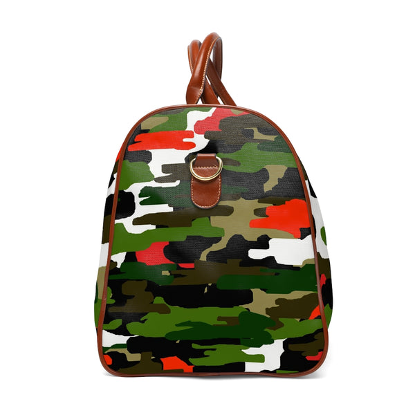 Green Camo Waterproof Travel Bag