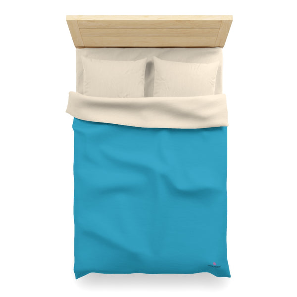 Blue Color Duvet Cover,  Solid Color Best Microfiber Duvet Cover