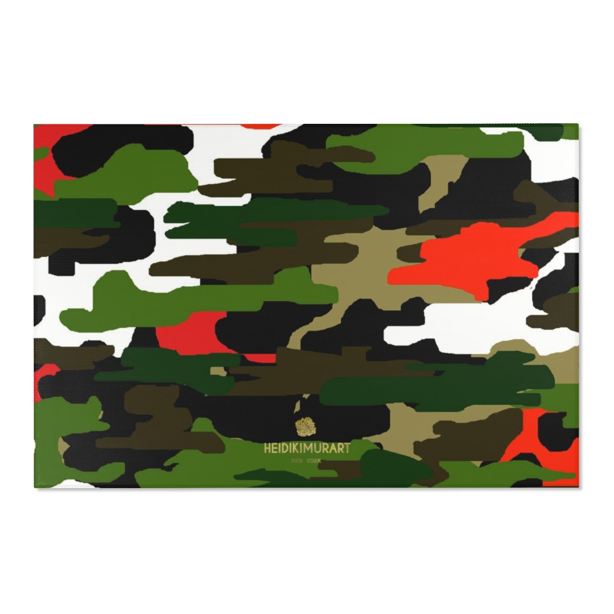 Camouflage Army Military Print Designer 24x36, 36x60, 48x72 inches Area Rugs-Area Rug-72" x 48"-Heidi Kimura Art LLC