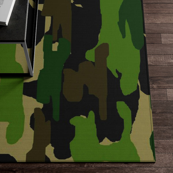 Green Camo Print Dornier Rug