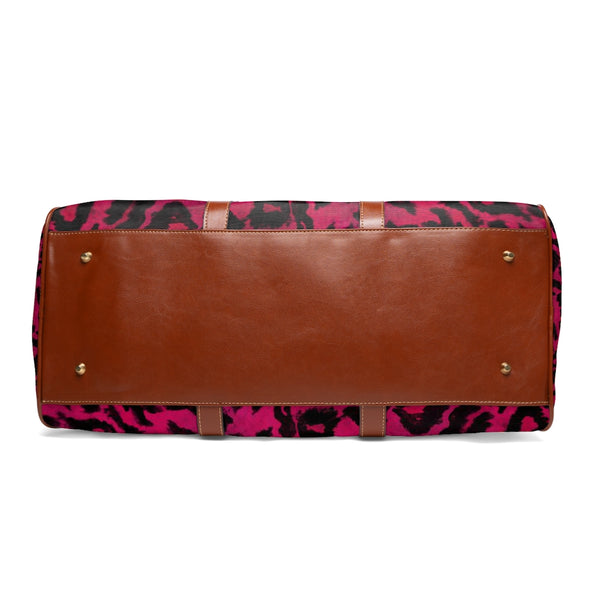 Pink Leopard Waterproof Travel Bag