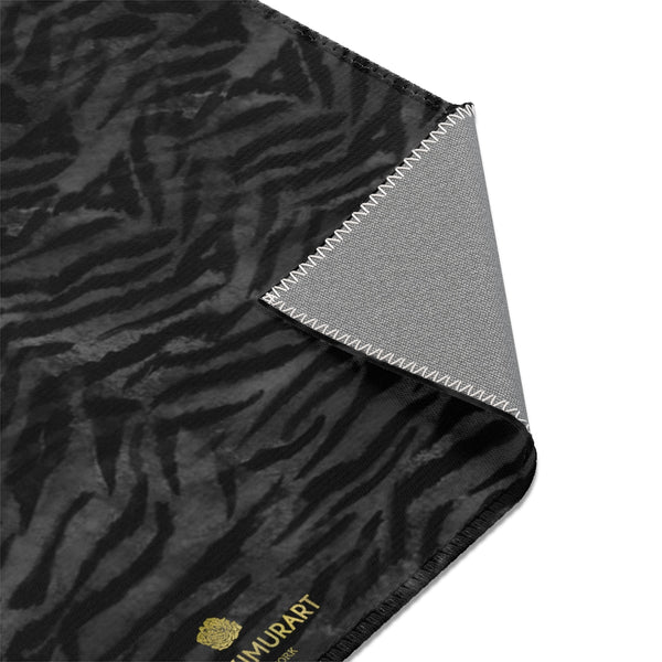 Gray Black Tiger Stripe Animal Print Designer 24x36, 36x60, 48x72 inches Area Rugs - Printed in USA-Area Rug-Heidi Kimura Art LLC