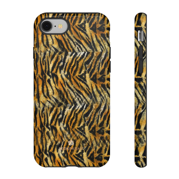 Tiger Striped Print Tough Cases, Designer Phone Case-Made in USA-Phone Case-Printify-iPhone 8-Glossy-Heidi Kimura Art LLC